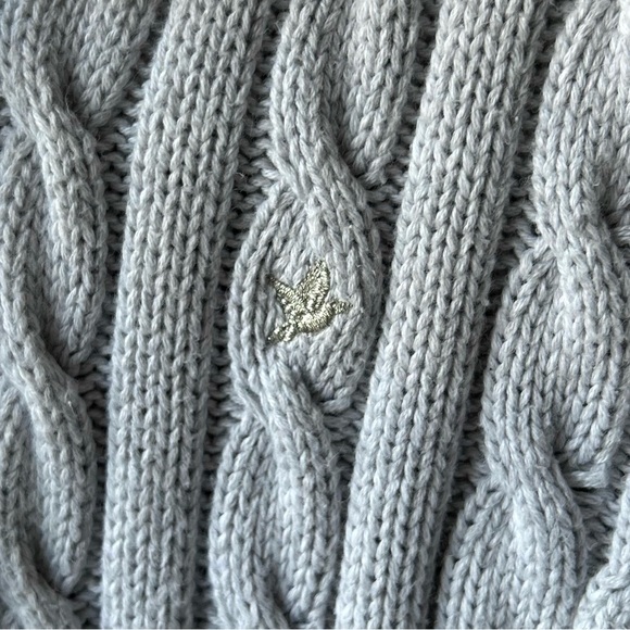 Aerie Baby Blue Hooded Button Up Chunky Knit Sweater | L - Picture 4 of 7